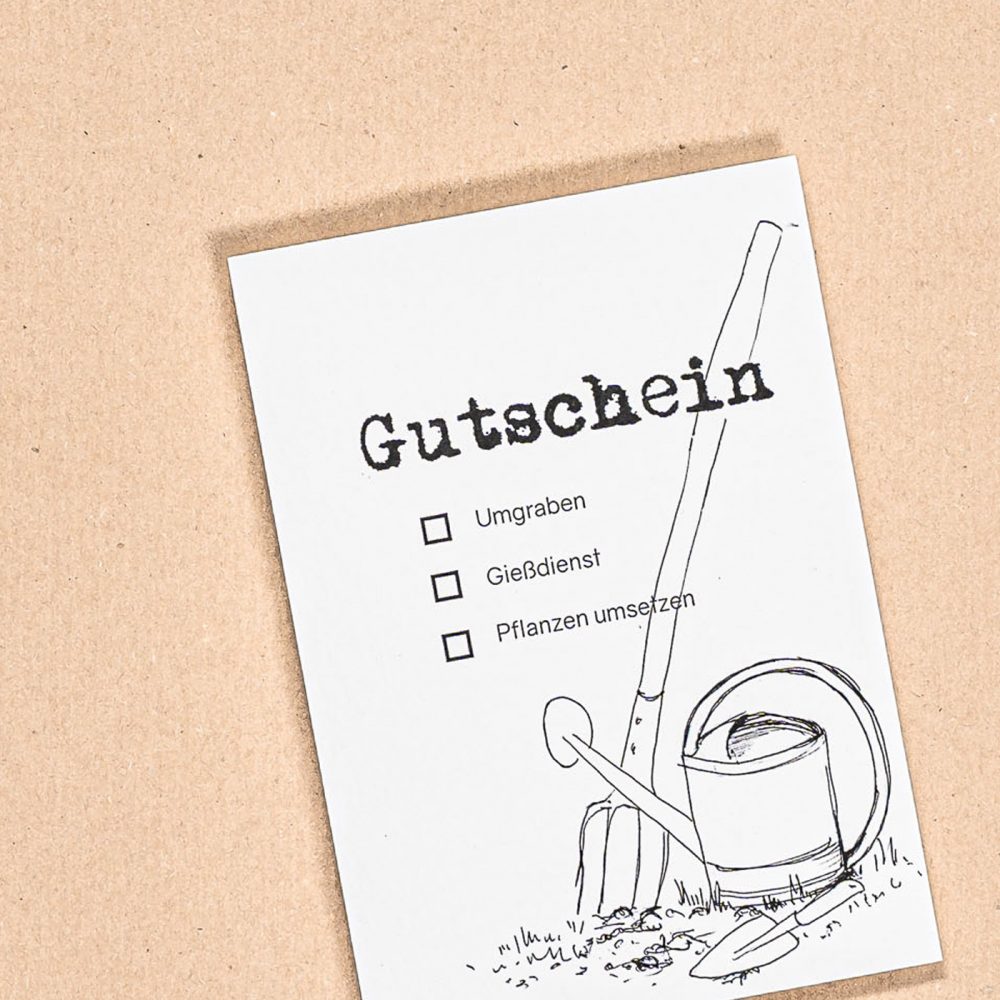 Gutschein "Umgraben“<br />Postkarte  |  A6