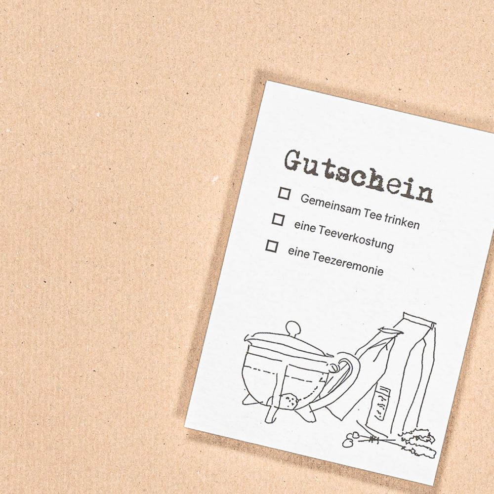 Teegutschein<br />Postkarte  |  A6