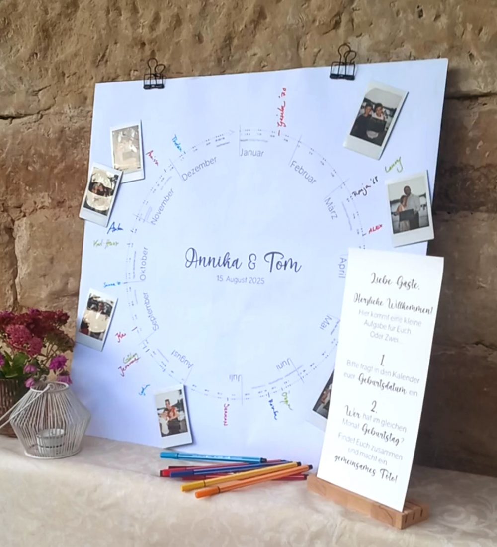 Circle Line „Hochzeit"<br /> 53/53cm I Personalisiertes PDF – Bild 4