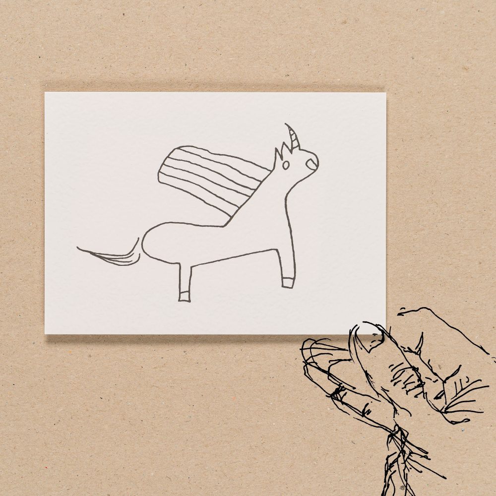 unPERFEKT Karte „Einhorn klassisch“<br />Postkarte  |  A6