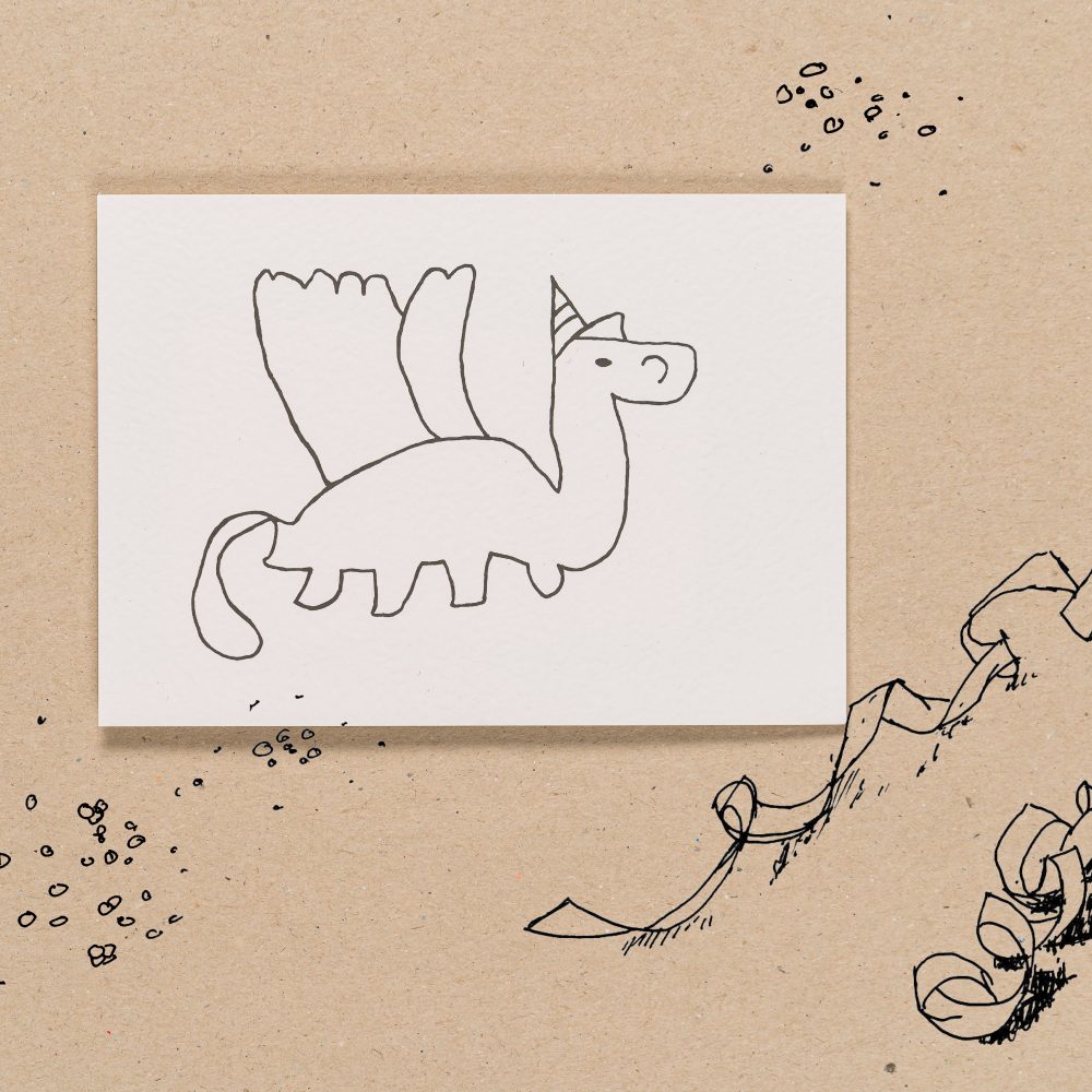 unPERFEKT Karte „Einhorn Party“<br />Postkarte  |  A6