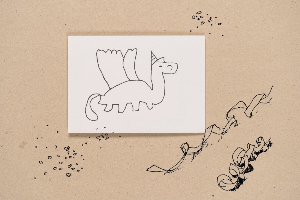 unPERFEKT Karte „Einhorn Party“<br />Postkarte  |  A6
