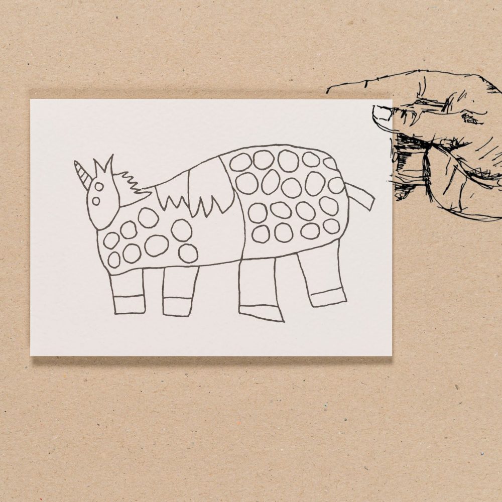unPERFEKT Karte „Einhorn Picasso“<br />Postkarte  |  A6