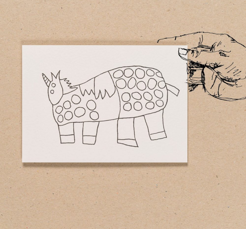 unPERFEKT Karte „Einhorn Picasso“<br />Postkarte  |  A6
