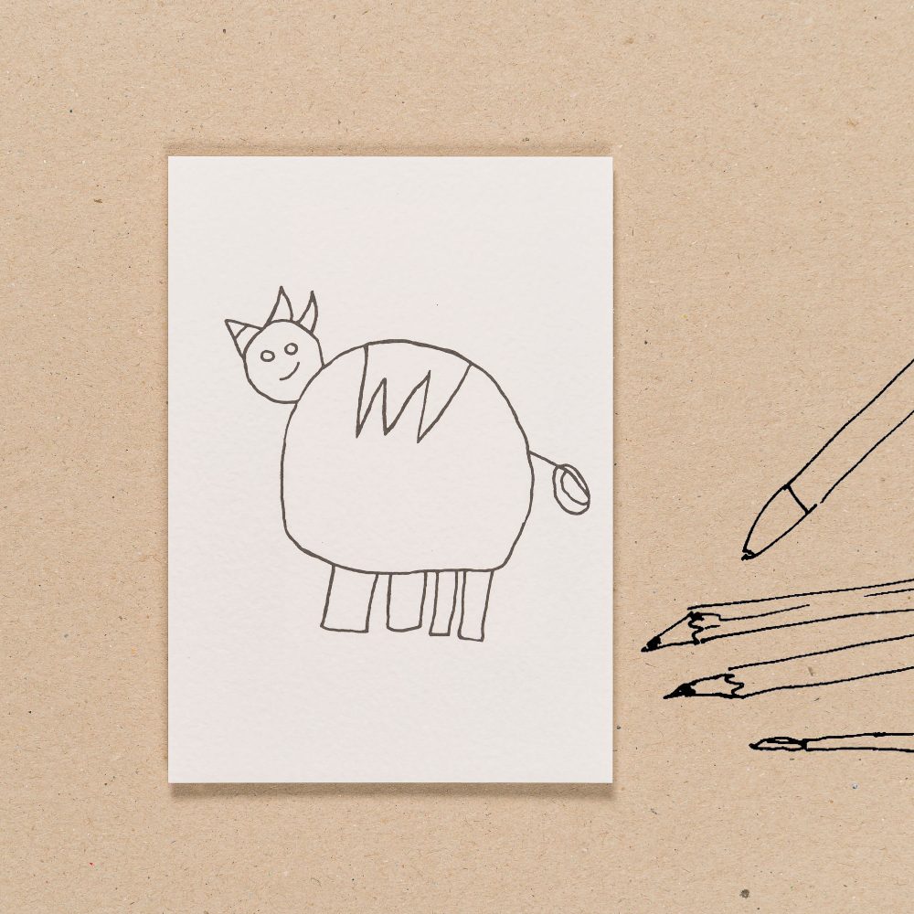 unPERFEKT Karte „Einhorn pummelig“<br />Postkarte  |  A6